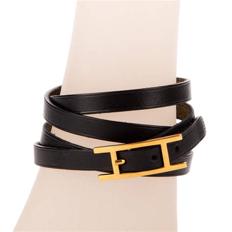 hermes hapi bracelet size|Hermes leather wrap around bracelet.